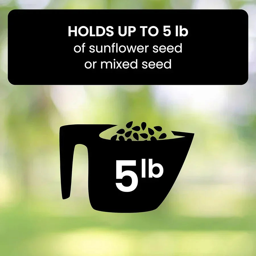 Norvo | Ekornsikker fuglemater | Tungmetall, flere matingporter og ideell for fugletitting i hagen