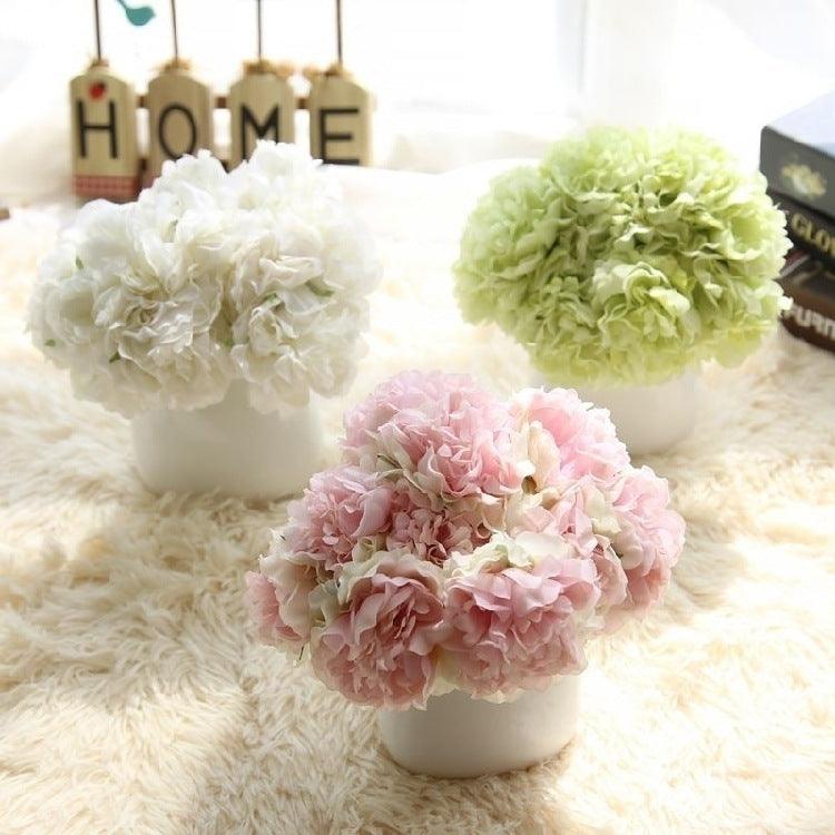 Norvo | Elegant Peony Silke Blomst Bunt - Sett av 5 Hoder