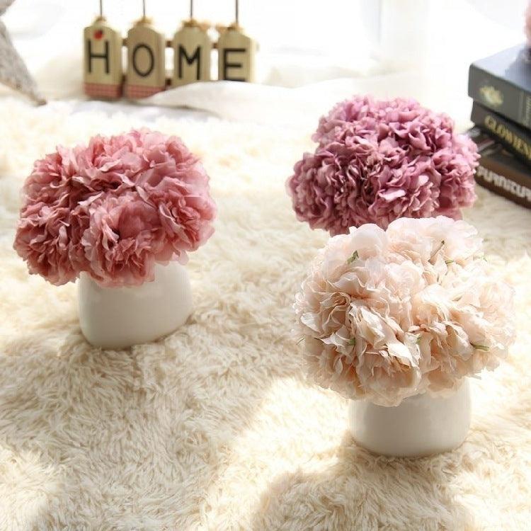Norvo | Elegant Peony Silke Blomst Bunt - Sett av 5 Hoder