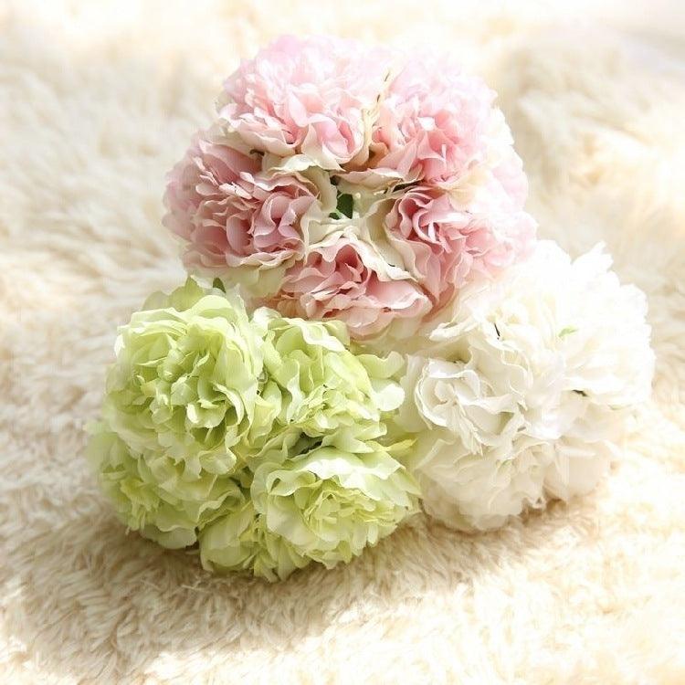 Norvo | Elegant Peony Silke Blomst Bunt - Sett av 5 Hoder