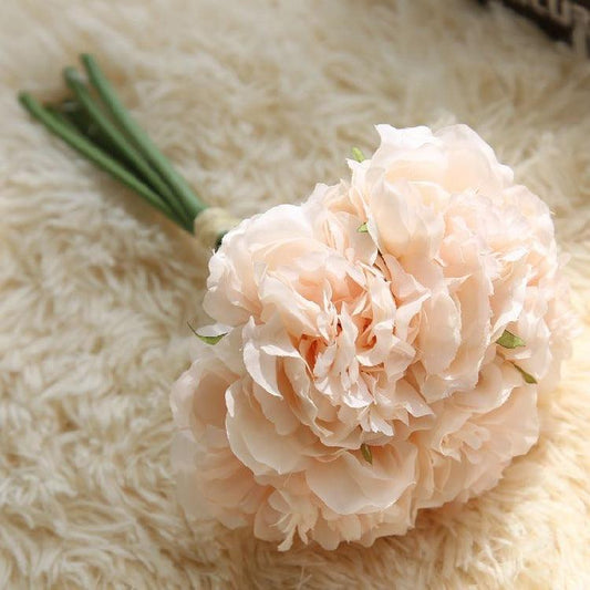 Norvo | Elegant Peony Silke Blomst Bunt - Sett av 5 Hoder