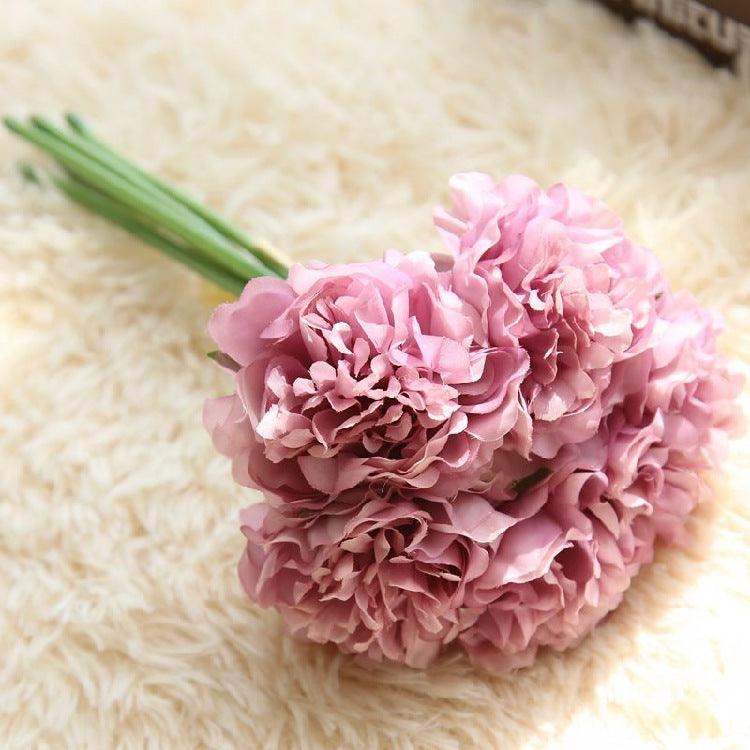 Norvo | Elegant Peony Silke Blomst Bunt - Sett av 5 Hoder