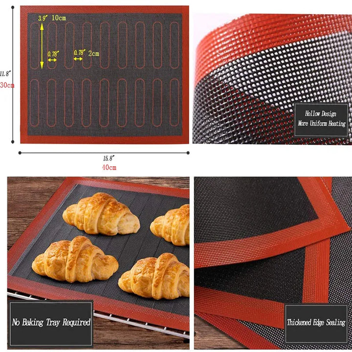 Perforert Silikon BakeMat Non-Stick Ovnsark Liner Bakeverktøy | Norvo