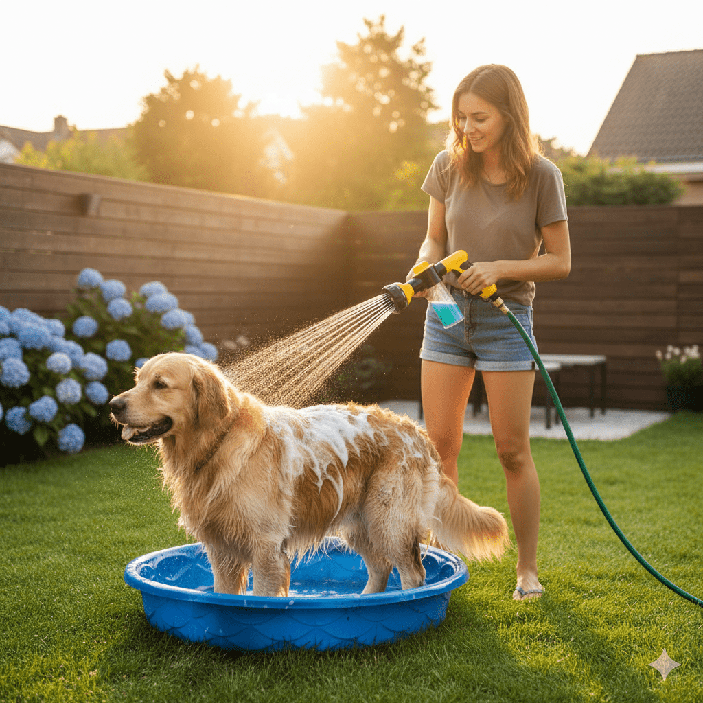 Norvo | PetWash 360° – Høytrykk Hundebad Spray med 3 Moduser & Vannkontroll