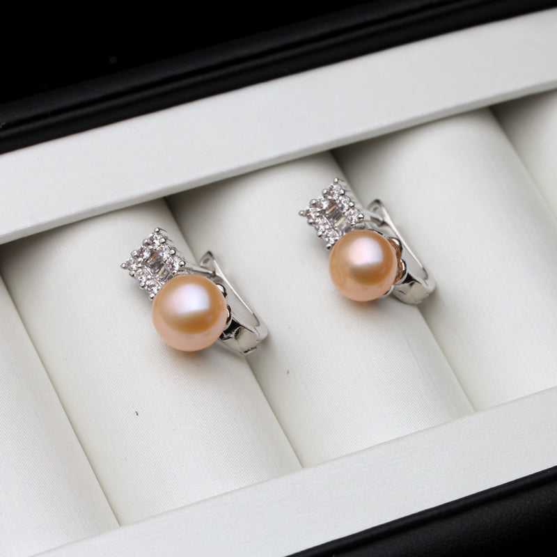 Norvo | Fashion Naturlig ferskvanns svart perle øreklipp