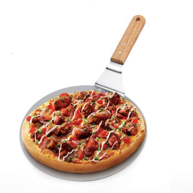 Norvo | Pizzaspade Eik Håndtak Rustfritt Stål Bake Bakverk Pizza Verktøy