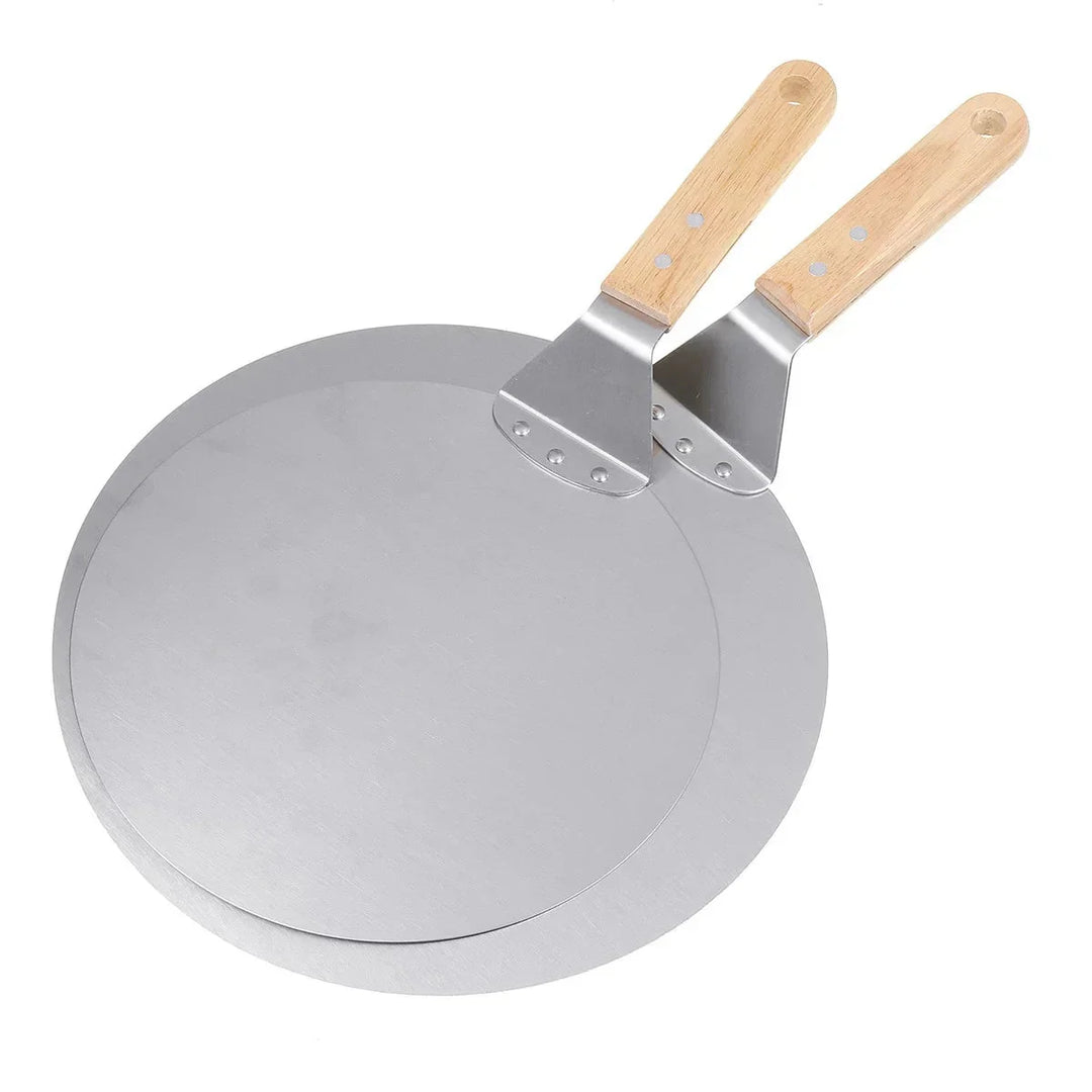 Pizza Spade Bakeredskaper Rustfritt Stål Trehåndtak Pizzaspade Rund | Norvo