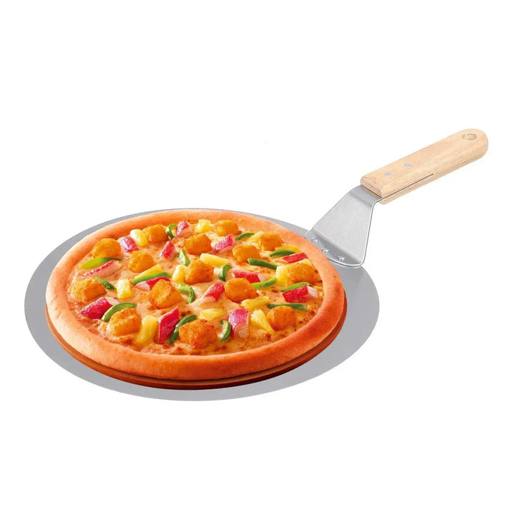 Pizza Spade Kakeverktøy Rustfritt Stål Trehåndtak Spade Rund | Norvo
