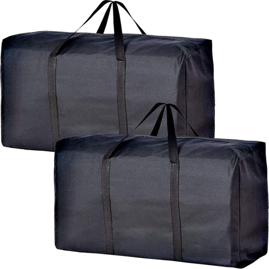 Norvo | 2 deler stor kapasitet flyttbar bag, med sterke glidelåser og bærehåndtak, oppbevaringsbag for klær, flyttemateriell, plassbesparende oppbevaringsbag organisator, egnet for flytting, reise, pakking