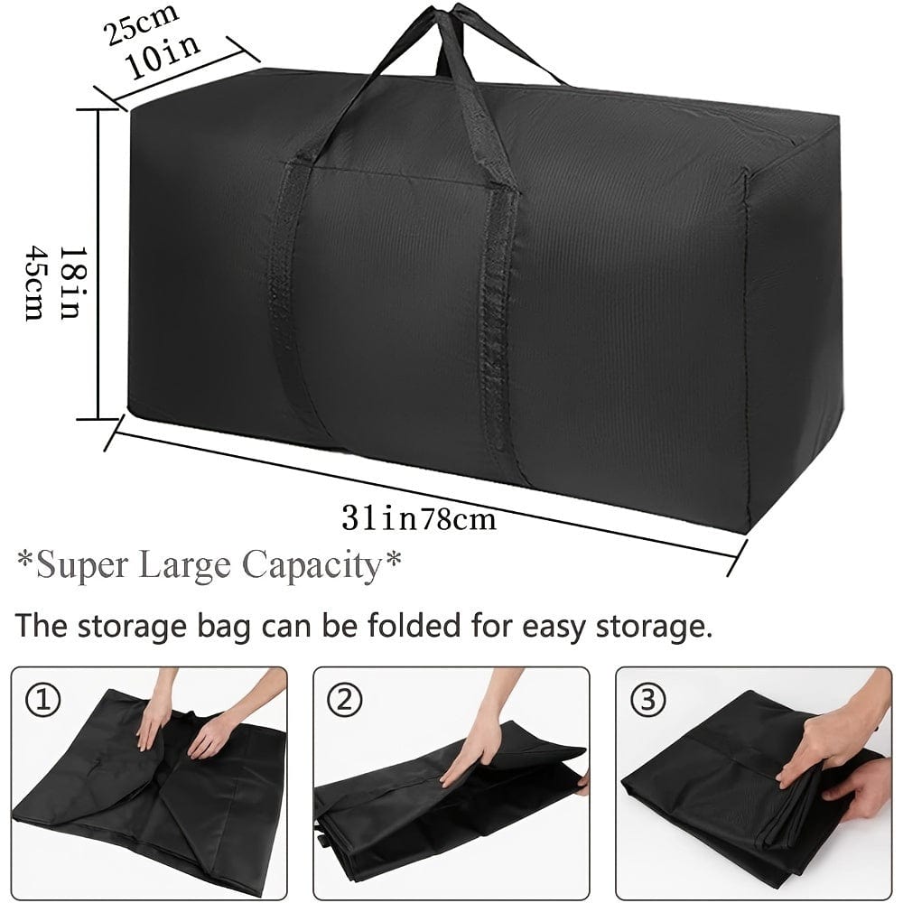 Norvo | 2 deler stor kapasitet flyttbar bag, med sterke glidelåser og bærehåndtak, oppbevaringsbag for klær, flyttemateriell, plassbesparende oppbevaringsbag organisator, egnet for flytting, reise, pakking