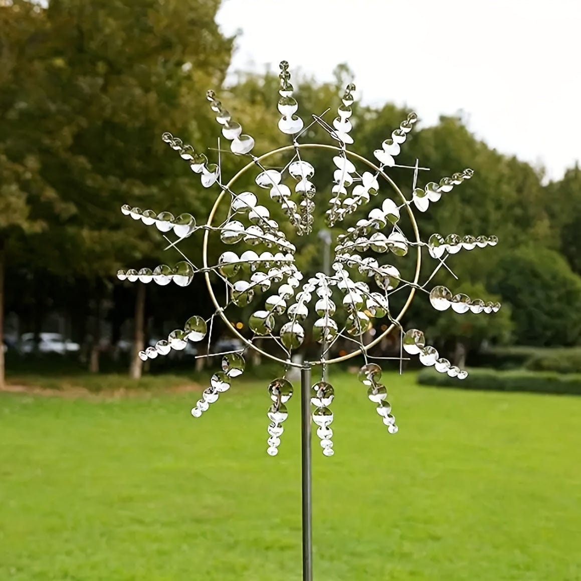 Norvo | 1 Stykke Magisk Metall Vindmølle, 3D Metall Utendørs Vindsang for Gård og Hage, Unike Metall Kinetiske Vindskulpturer & Vindsang, Vindfanger Metall Utendørs Gress Terrasse Dekorasjon Vindskulptur