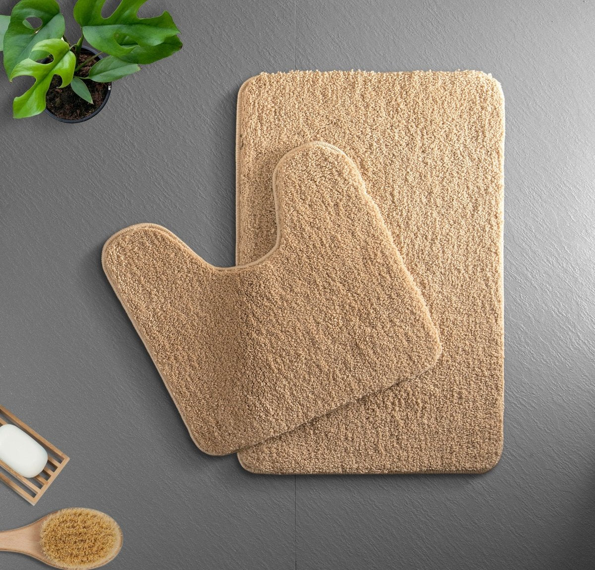 Norvo | VeluSoft Plush Mikrofiber Bade Matte | Hurtig-absorberende, Sklisikker Bade Rug for Komfort og Sikkerhet