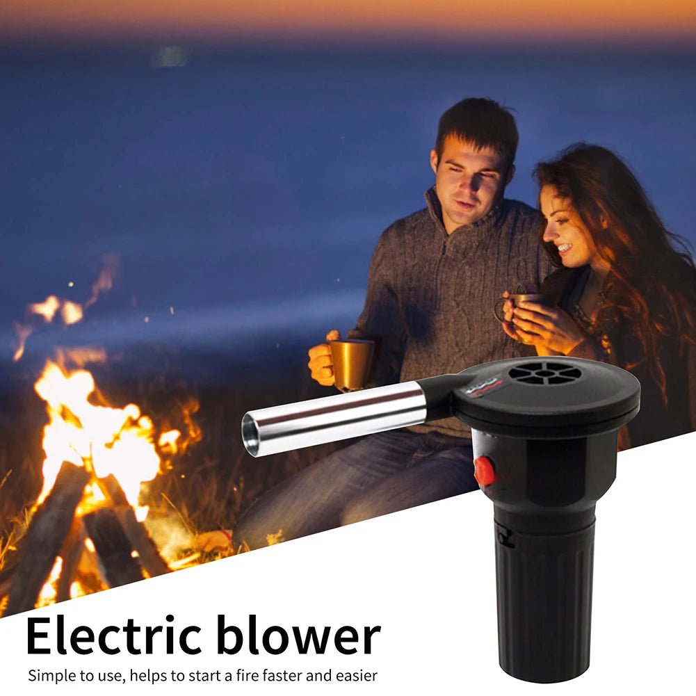 Norvo | Bærbar BBQ Fire Blowers – Aluminium Håndblåser for Grilling, Camping & Piknikker