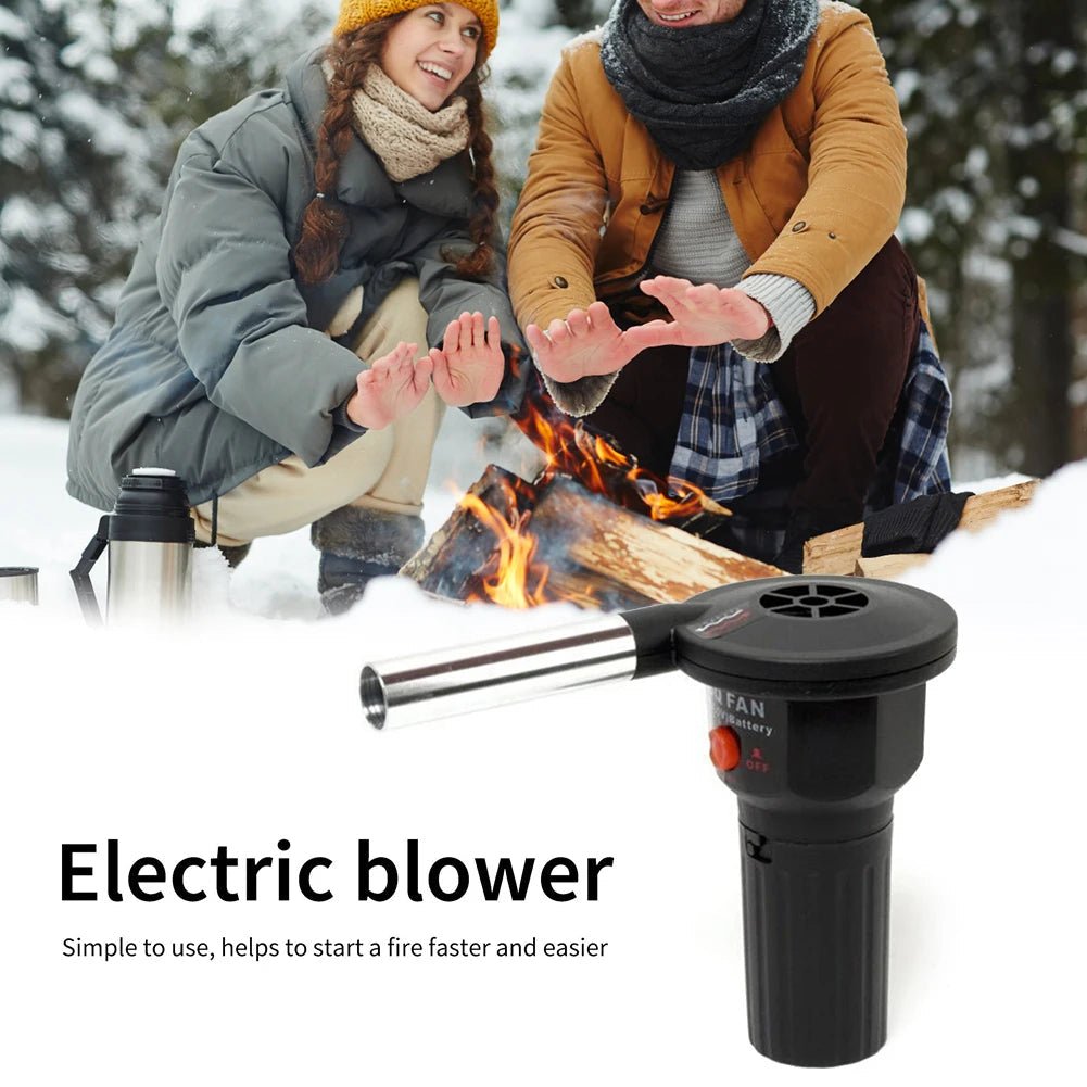 Norvo | Bærbar BBQ Fire Blowers – Aluminium Håndblåser for Grilling, Camping & Piknikker