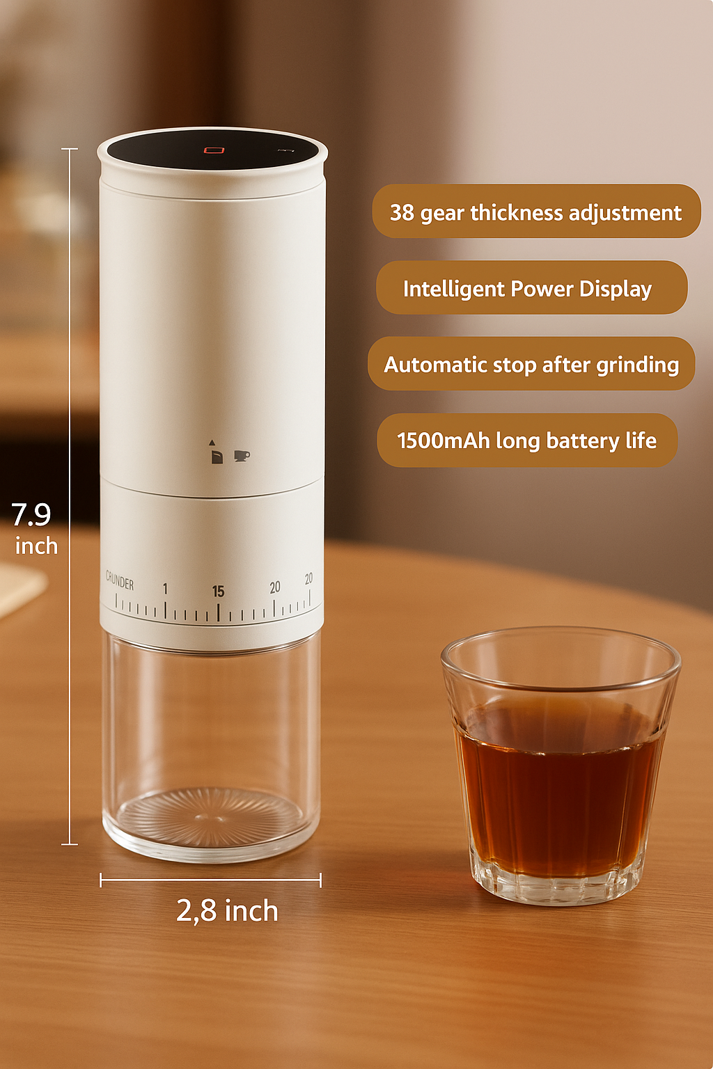 Norvo | Bærbar Elektrisk Kaffekvern - BeanBuddy