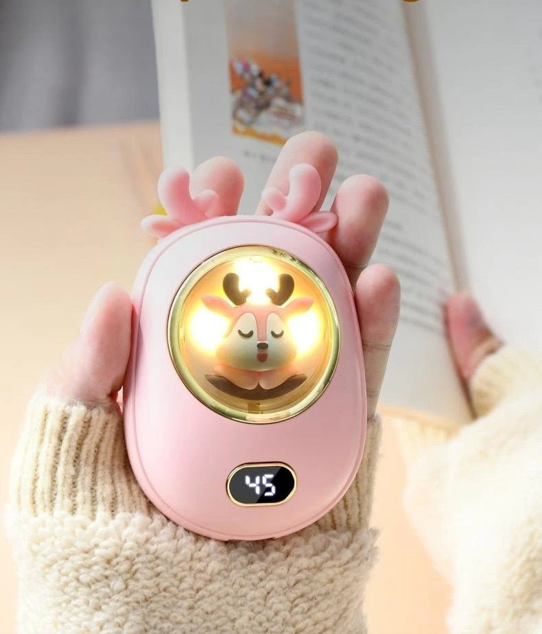 Norvo | Bærbare Håndvarmere & Powerbank – 2-i-1 Enhet med 10,000mAh Batteri med Temperaturskjerm, Justerbar Varme, Perfekt Julegave