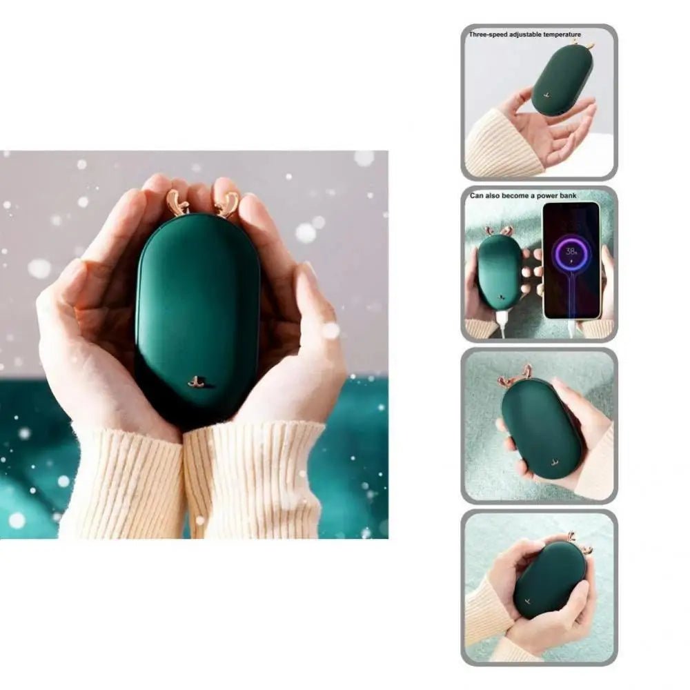 Norvo | Bærbare Håndvarmere & Powerbank – 2-i-1 Enhet med 10,000mAh Batteri med Temperaturskjerm, Justerbar Varme, Perfekt Julegave