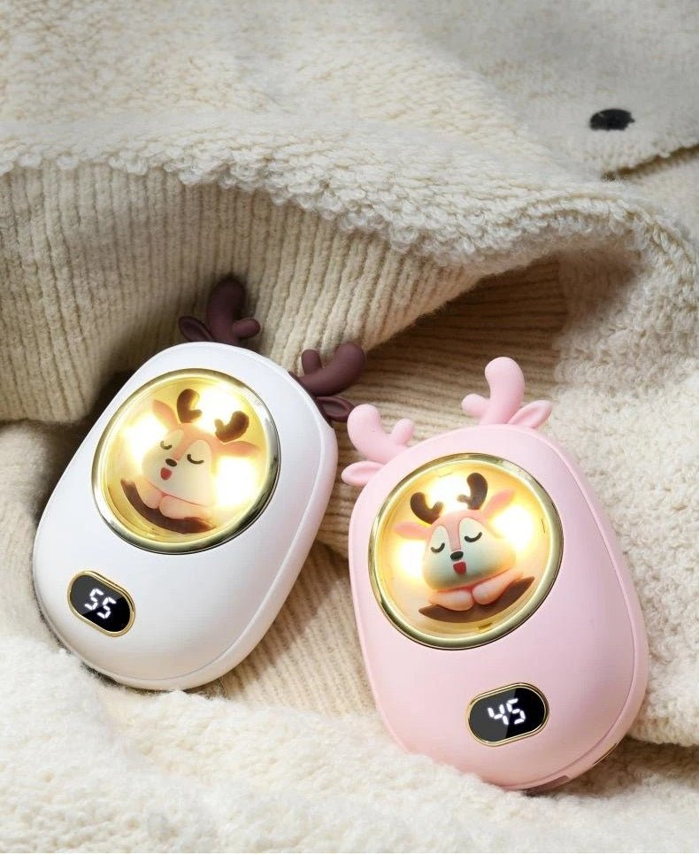 Norvo | Bærbare Håndvarmere & Powerbank – 2-i-1 Enhet med 10,000mAh Batteri med Temperaturskjerm, Justerbar Varme, Perfekt Julegave