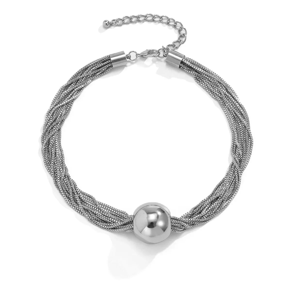 Norvo | Posh Multi Laget Kjede Ball Necklace og Armbånd