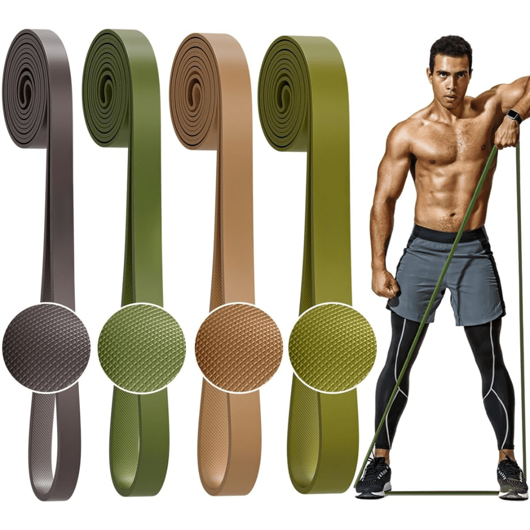 Norvo | Power Band Motstandssett – Latekstreningsbånd for Pull-Ups, Styrketrening, Fleksibilitet og Helkroppstrening