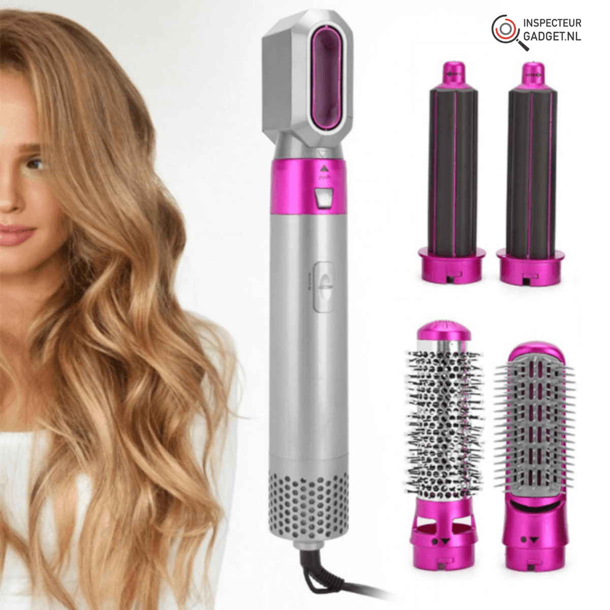 Norvo | Premium Air MultiStyler – 5-i-1 Hårføner & Stylingverktøy med Varmesensor