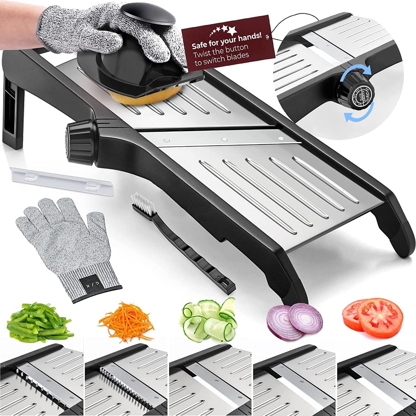 Norvo | Premium food slicer med kuttsikre hansker