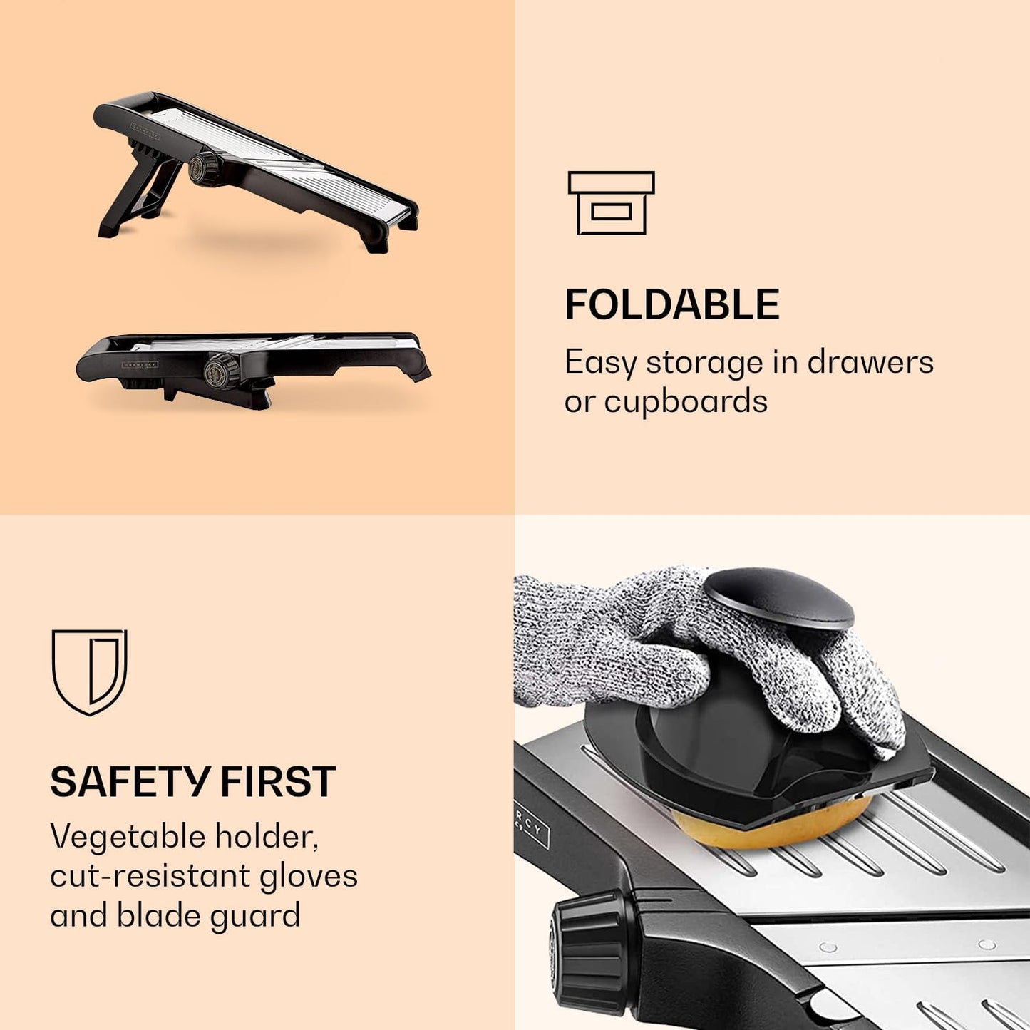 Norvo | Premium food slicer med kuttsikre hansker