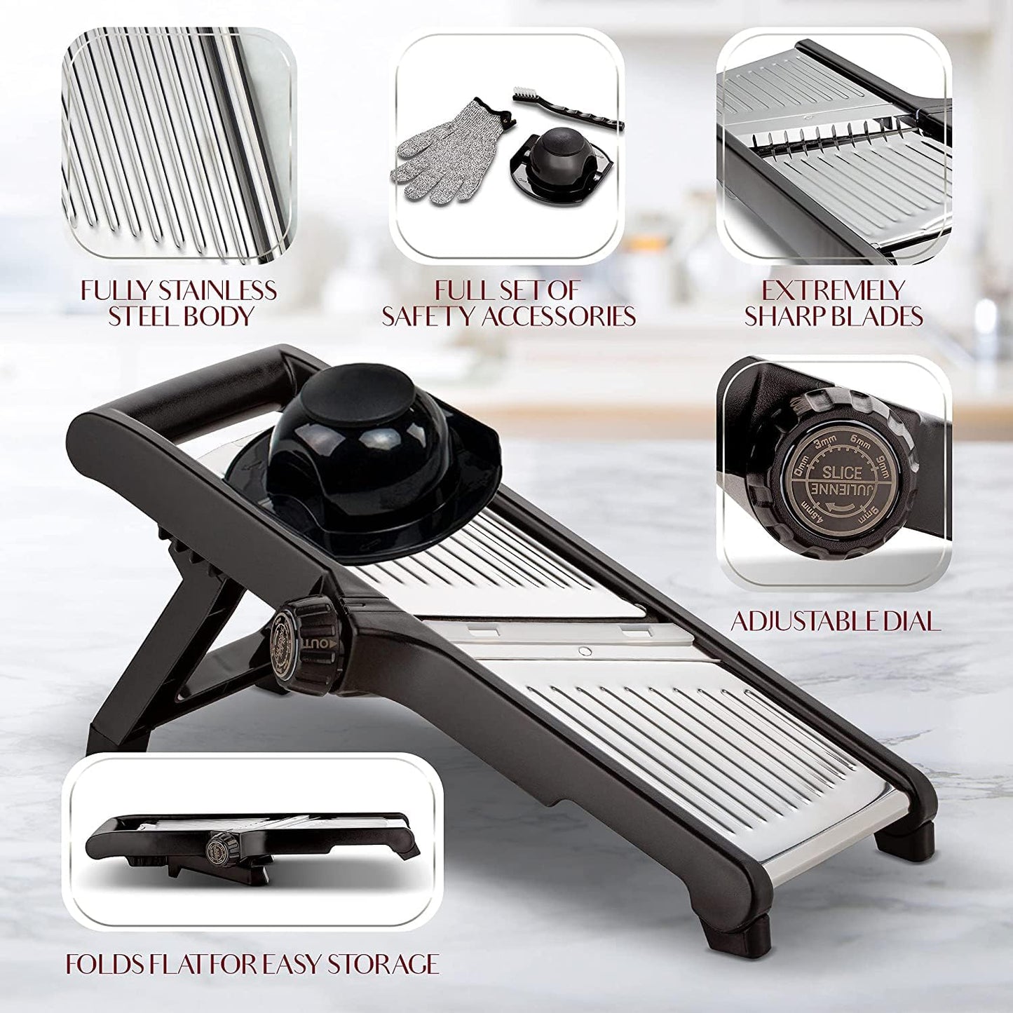 Norvo | Premium food slicer med kuttsikre hansker