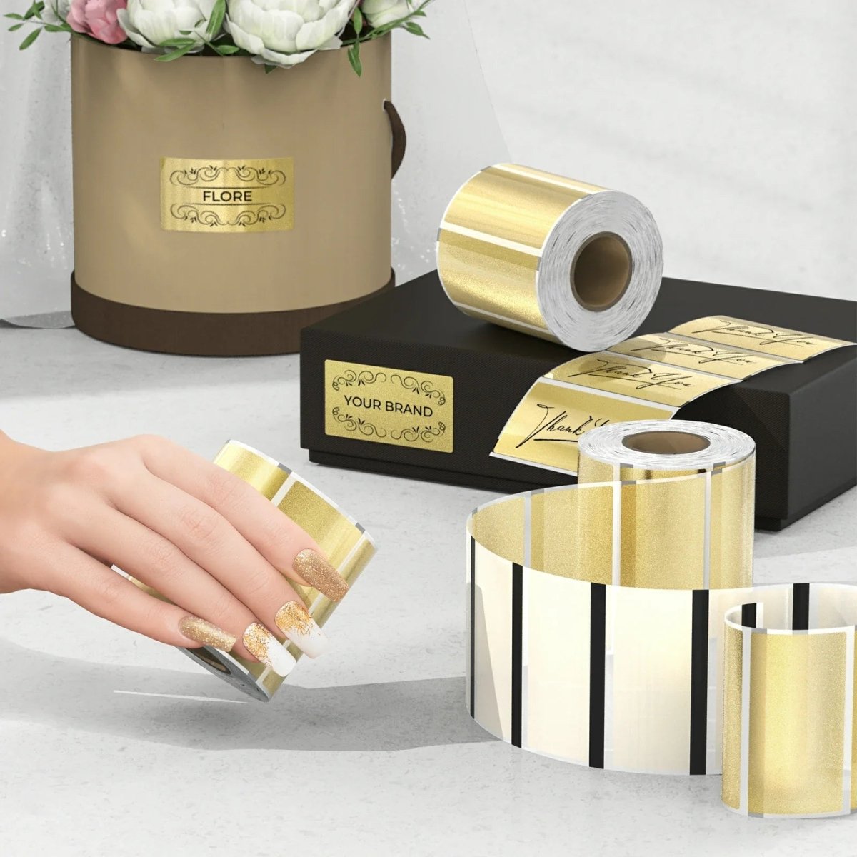 Norvo | PRINTIFY – Trådløs termisk etikettmaker med Bluetooth og bærbar blekksfri utskrift