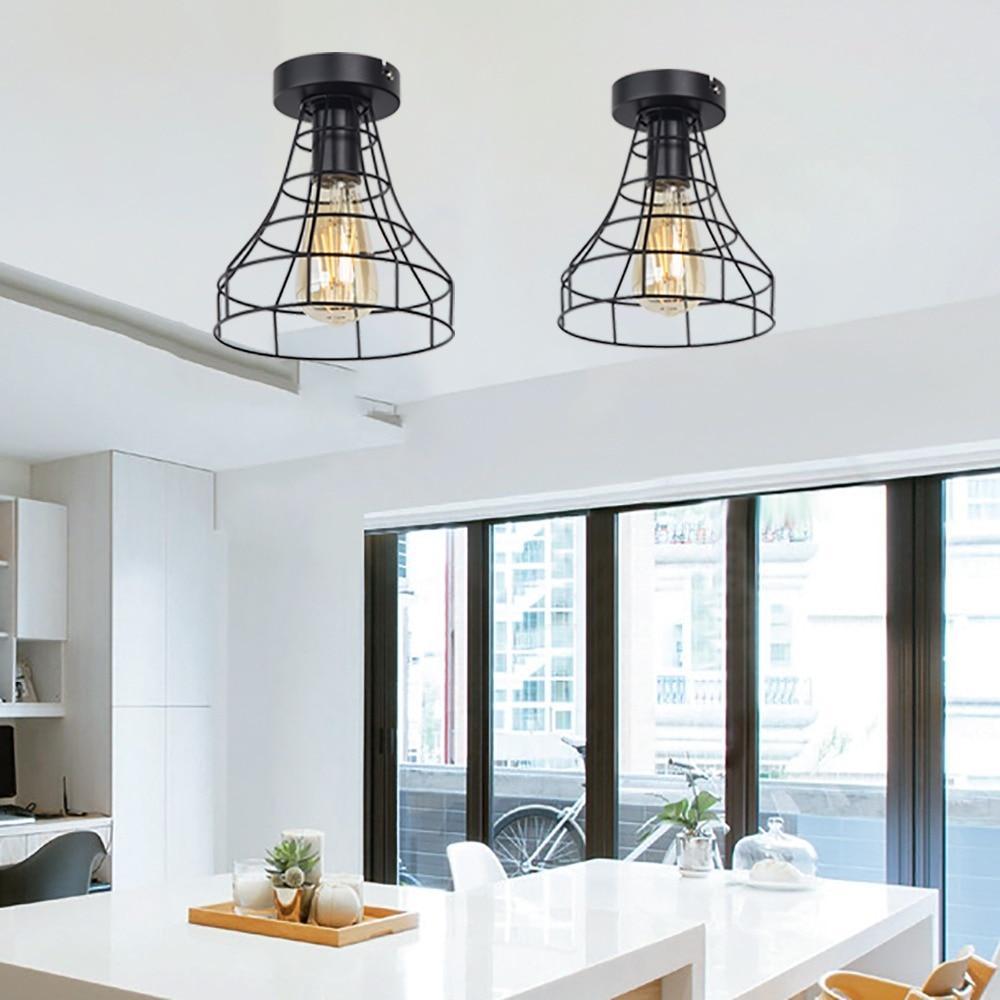 Norvo | Vintage Jern Svart Tak LED Lys