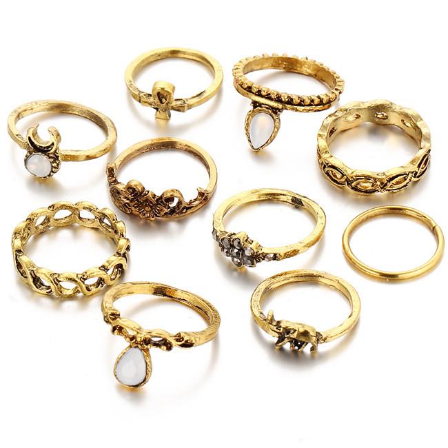 Bohemesk Ringsett - 10 Ringer | Norvo