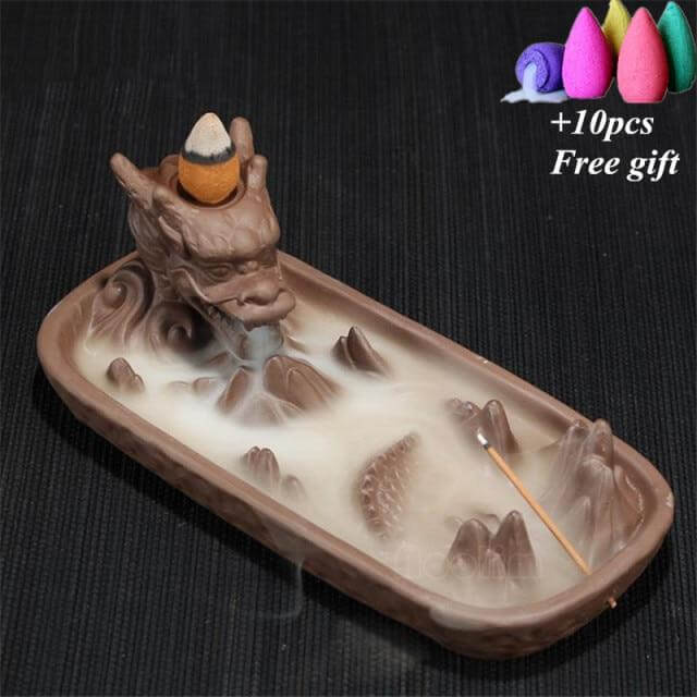 Norvo | Keramisk Dronning Censer Røyk Backflow Røkelsebrenner