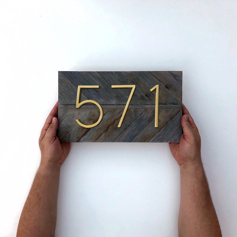 Norvo | Gold Modern House Numbers