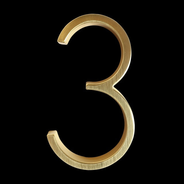 Norvo | Gold Modern House Numbers