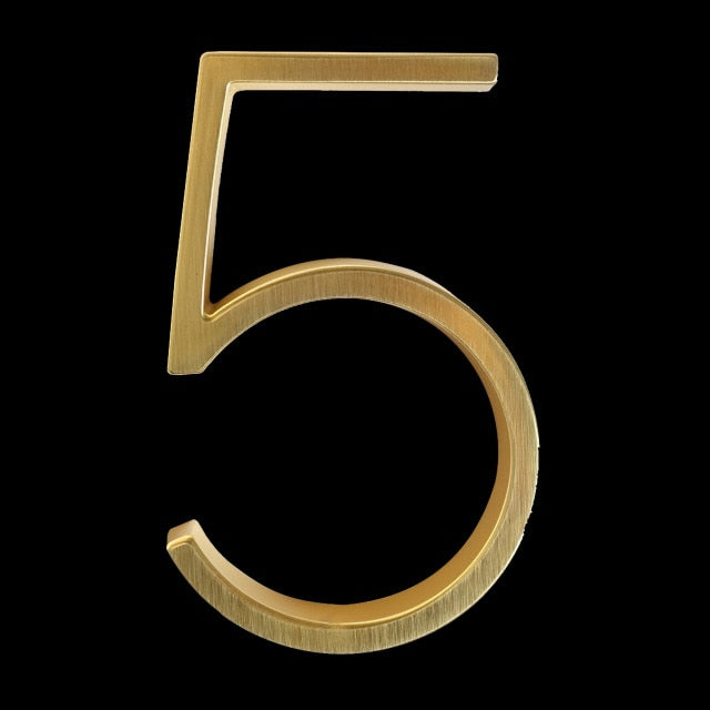 Norvo | Gold Modern House Numbers