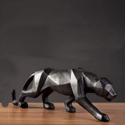 Norvo | PantheraGeo Geometrisk Skulptur | Moderne Panterfigur | Elegant Dekorasjon for Hjem & Kontor