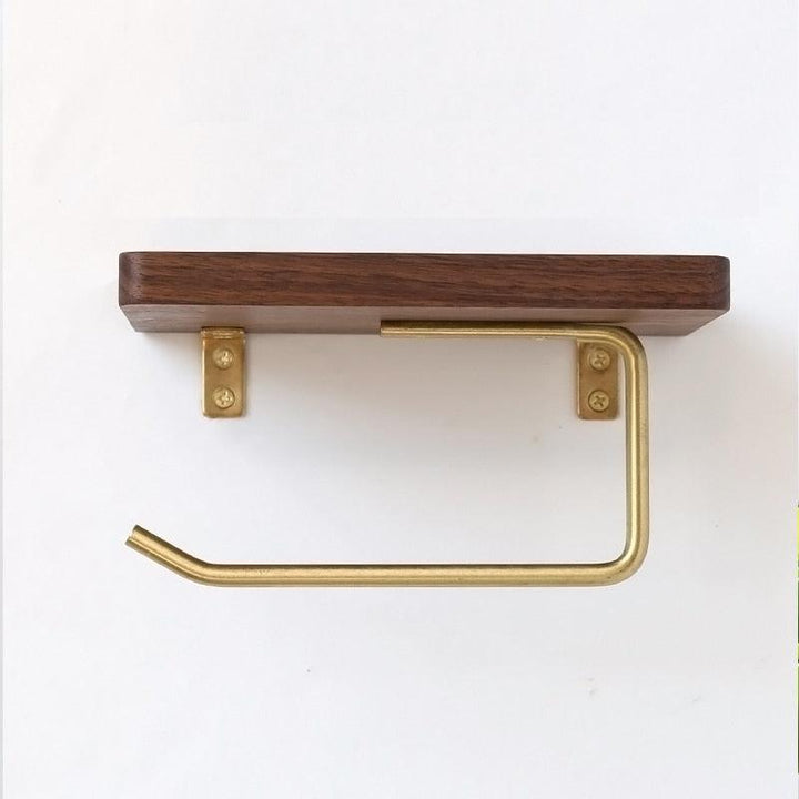 WoodNest - Stilig Tre Toalettpapirholder med Oppbevaring Norvo