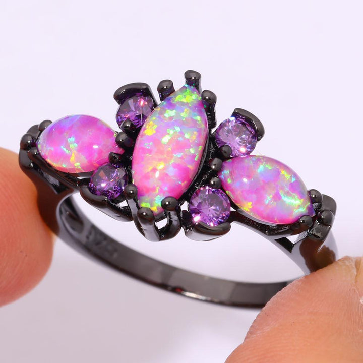Pink Fire Opal Ameythst Ring | Norvo