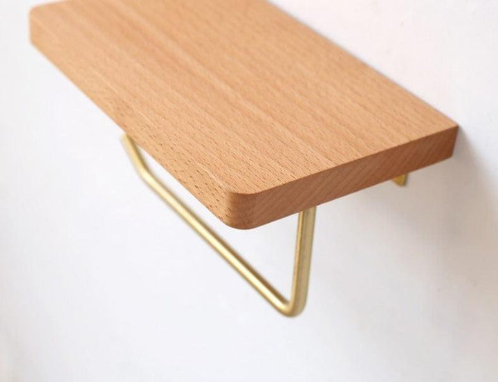 WoodNest - Stilig Tre Toalettpapirholder med Oppbevaring Norvo