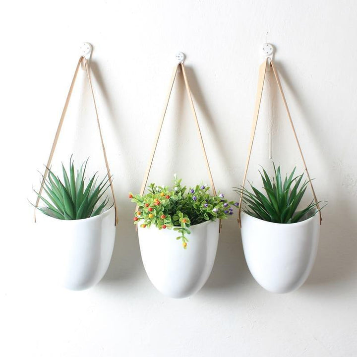 Keramiske blomsterpotter Garduruin bagform | Elegante plante stativer | Hjem og hage dekorasjon