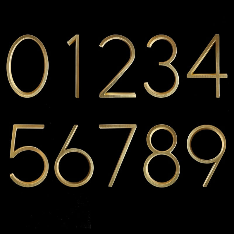 Norvo | Gold Modern House Numbers