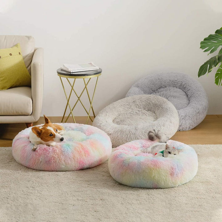 Norvo | Beef Rainbow Ekstra Plysj Beroligende Donut Hundesenger
