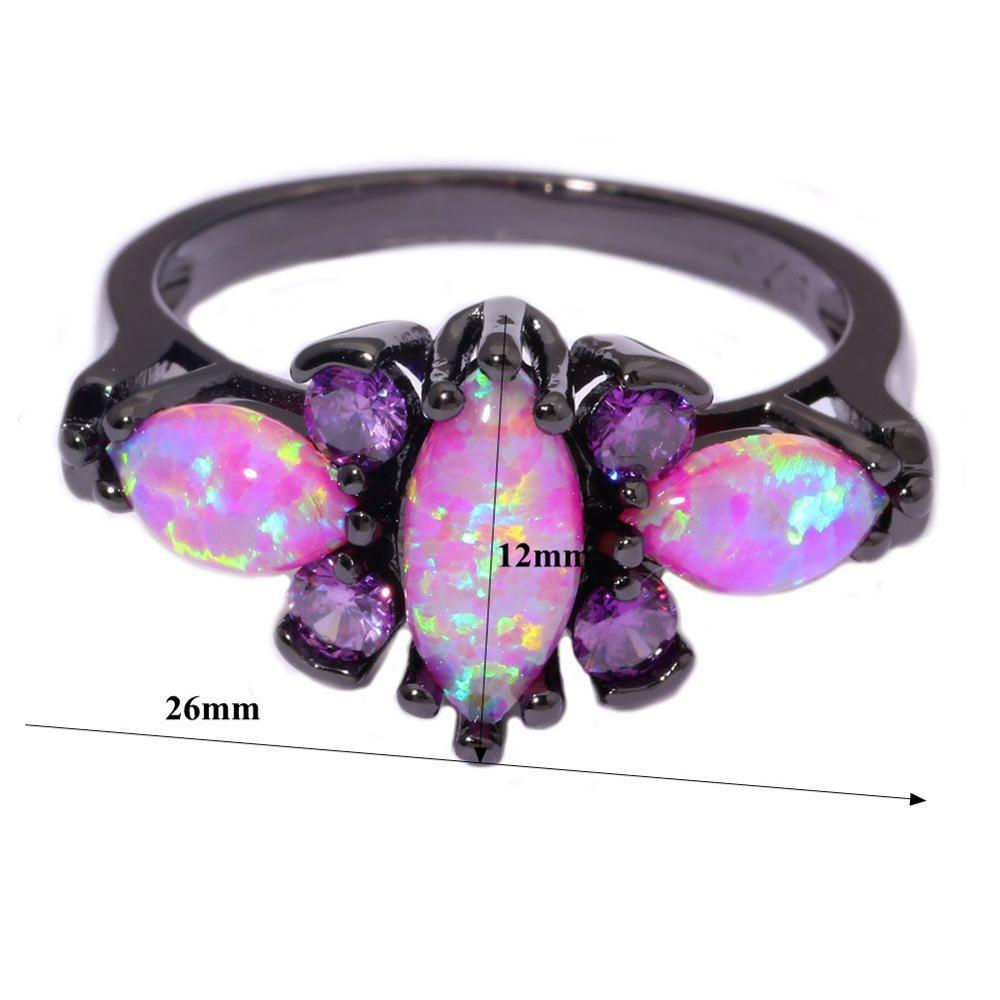Pink Fire Opal Ameythst Ring | Norvo