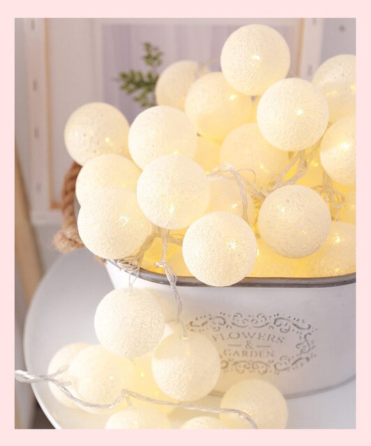 Norvo | LED Bomull Ball Lysstyrker
