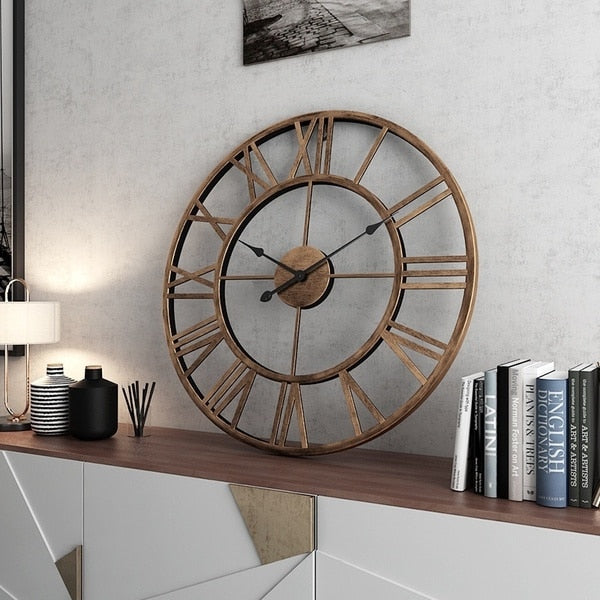 Norvo | 3D Store romerske tall veggklokke Hjem