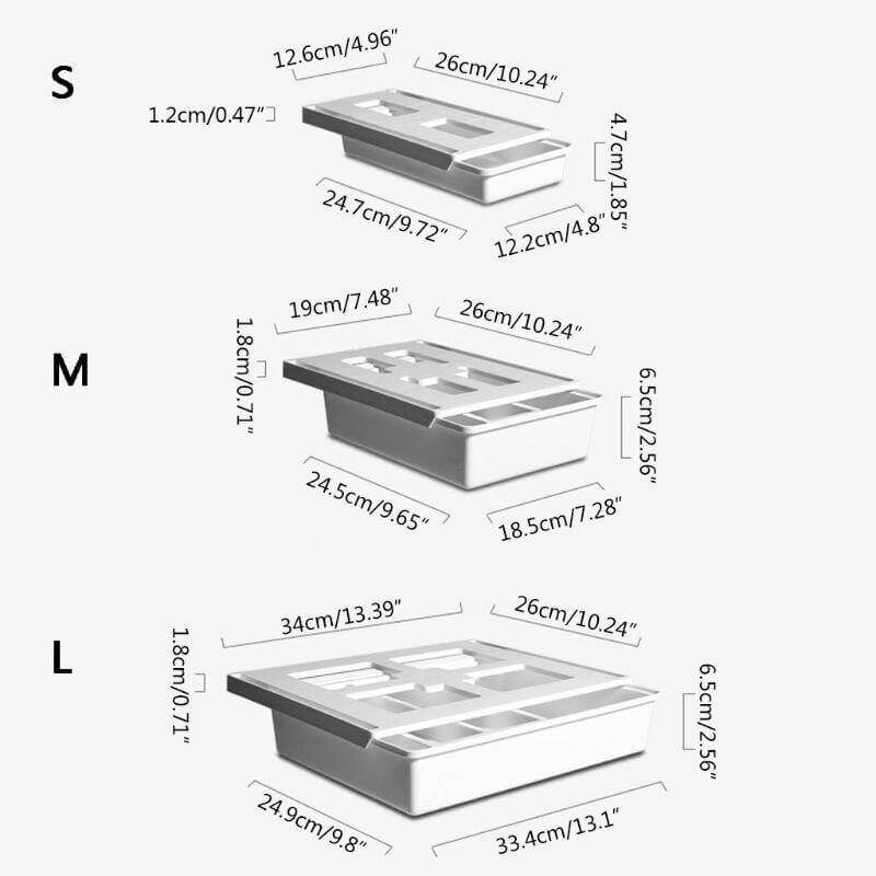 Norvo | Limt underbenk skuffeorganisator