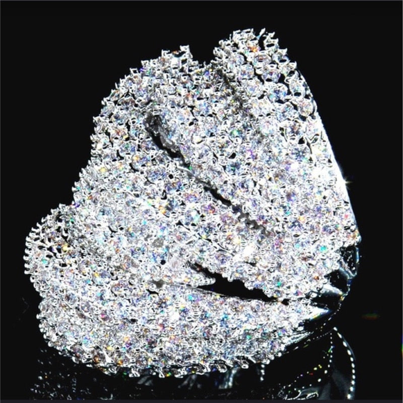 Norvo | Luksus Smykker Flerlags Zirkon Charm Dame Ring