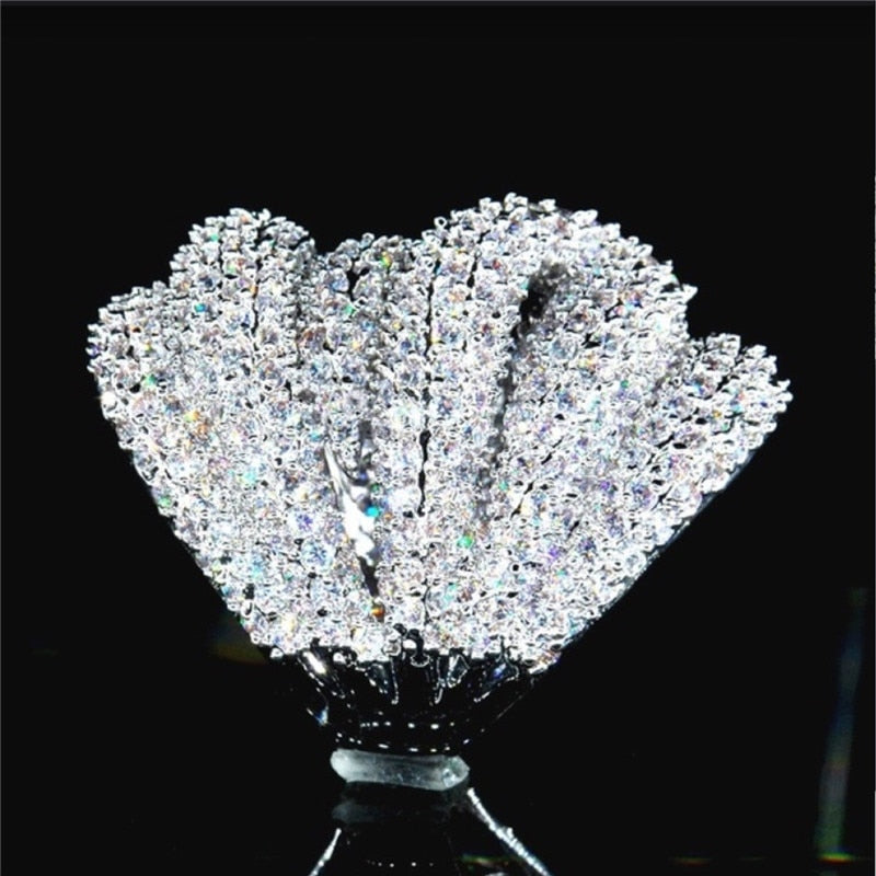 Norvo | Luksus Smykker Flerlags Zirkon Charm Dame Ring