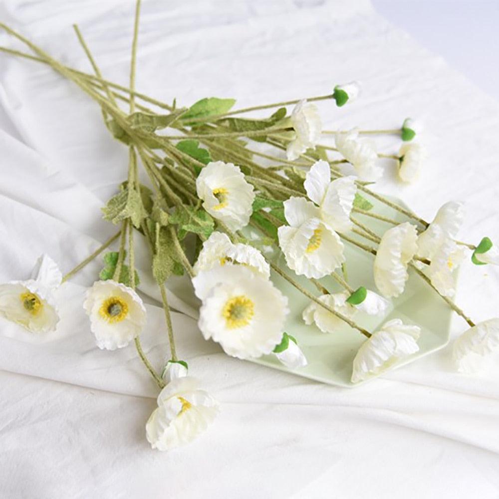 Norvo | BloomCharm Kunstig Blomsterdekor | Realistiske Valmuer | Ulike Farger & Størrelser