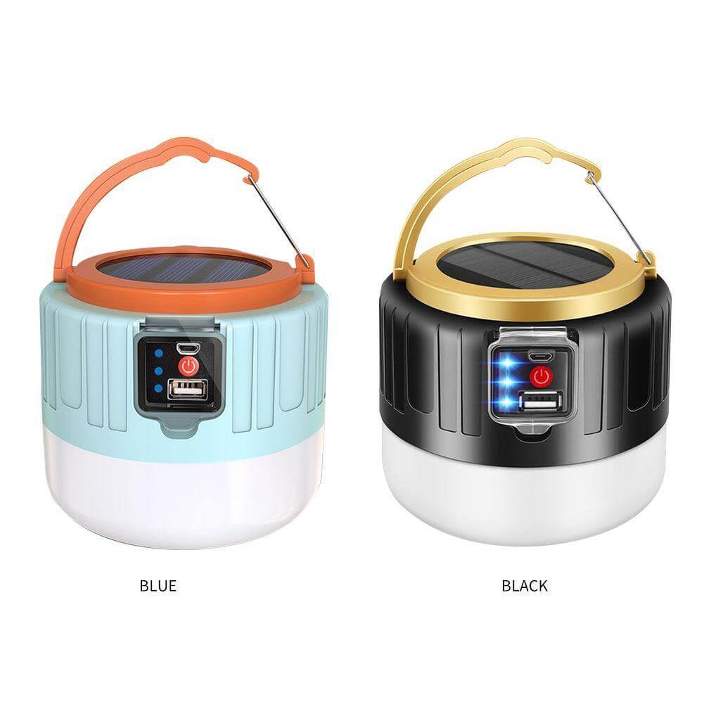 Norvo | Værbestandig Solcelleoppladbar Camping LED Lampe